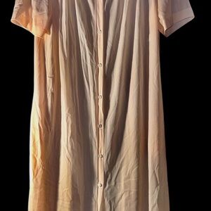 Jolie Elegant Cream Button-Front Robe